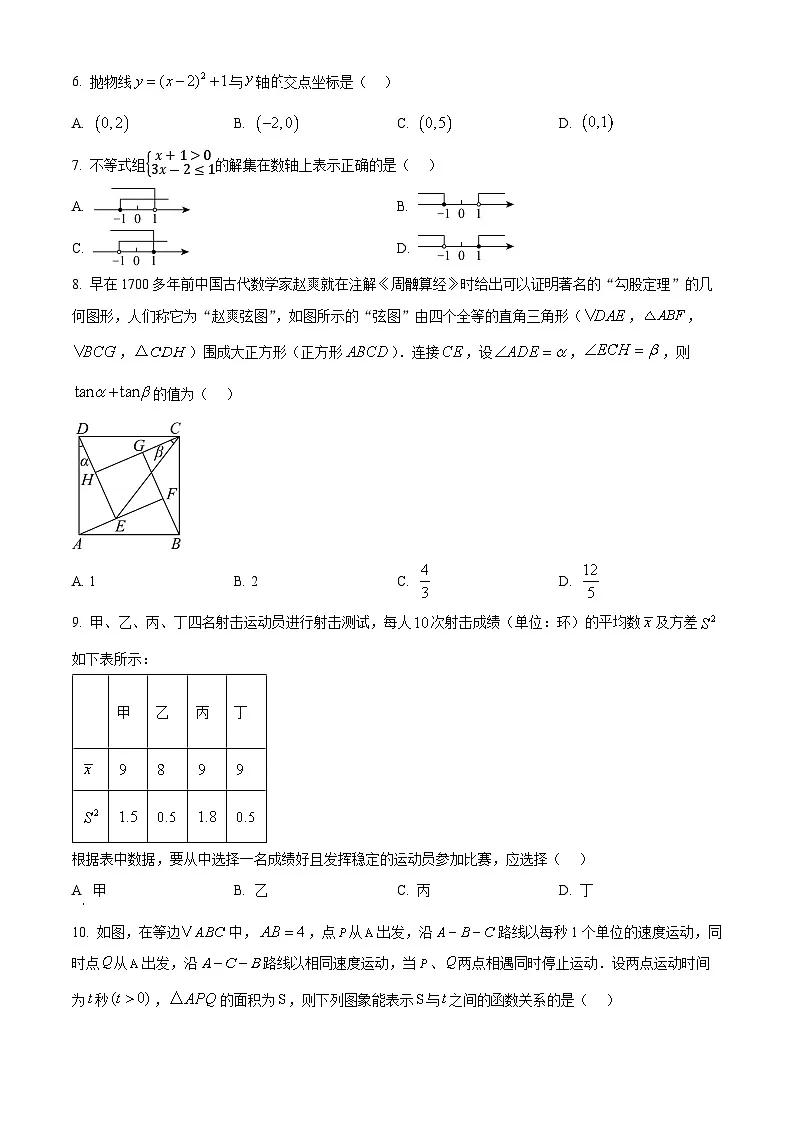 2025年黑龙江省哈尔滨市香坊区中考二模数学试题(中考模拟)第2页