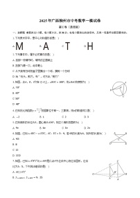 广西壮族自治区柳州市2025届九年级下学期中考一模数学试卷(含答案)