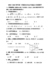 广东省深圳市龙岗中学等校2024—2025学年上学期八年级10月月考数学试题
