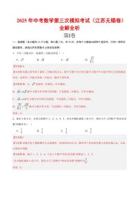 2025中考数学第三次模拟考试(无锡卷)（含答案）