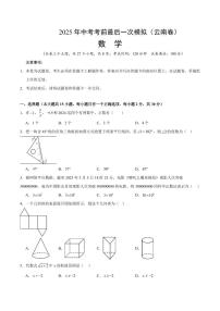 2025年中考考前最后一次模拟数学(云南卷)含答案解析