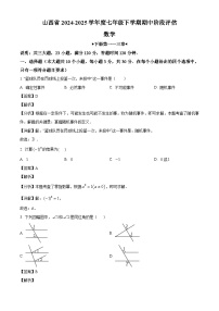 山西省大同市部分学校2024-2025学年下学期期中考试七年级 数学试题（含解析）