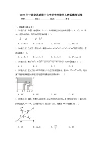 2025年甘肃省武威第十七中学中考数学模拟试卷（中考模拟）