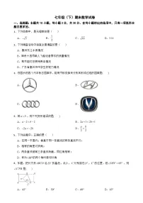 广东省2025年七年级（下）期末数学试卷及答案