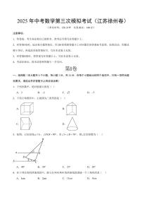 2025年中考数学第三次模拟考试数学(徐州卷)