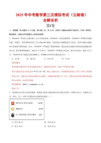 2025年中考数学第三次模拟考试数学全解全析(云南卷)