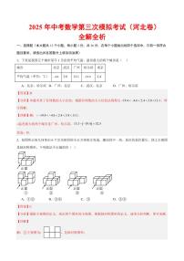 2025年中考数学第三次模拟考试数学全解全析(河北卷)