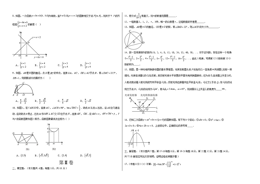 數(shù)學(xué)（山東卷）（考試版A3）第2頁