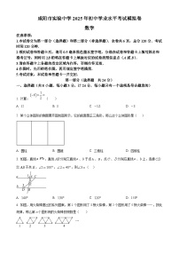 2025年陕西省咸阳市实验中学中考四模数学试卷（原卷版+解析版）（中考模拟）