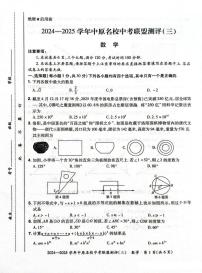 2025年河南中原名校中考联盟三模数学试卷+答案
