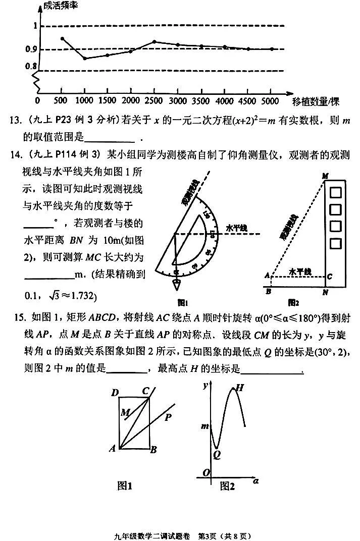 2025年河南省南阳市中考二模数学试卷含答案第3页