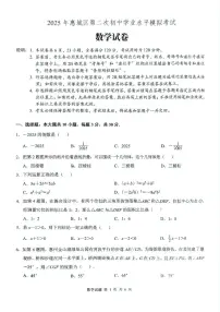 2025年广东省惠州市惠城区第二次初中学业水平数学模拟考（中考模拟）
