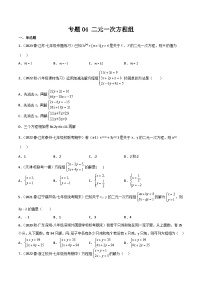 专题04 二元一次方程组-【一遍过】2023年暑假七年级升八年级数学考点衔接一遍过(人教版)(原卷版+解析版)