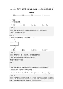 2025年5月辽宁省抚顺市新宾县木奇镇二中学九年级模拟数学测试题(解析版)