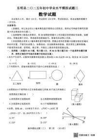 2025年山东省菏泽市东明县九年级中考三模数学试题（中考模拟）