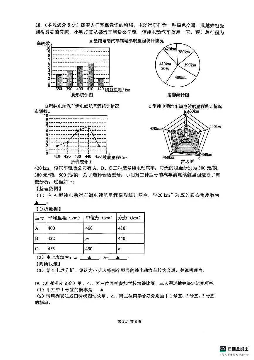2025年江苏泰州高新(高港)区中考二模数学试题第3页