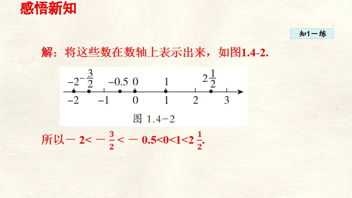 数学冀教版(2024)七年级上册 1.4 有理数的大小 课件第5页