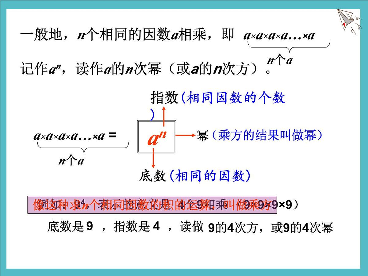 数学冀教版(2024)七年级上册 1.10 有理数的乘方 课件第5页