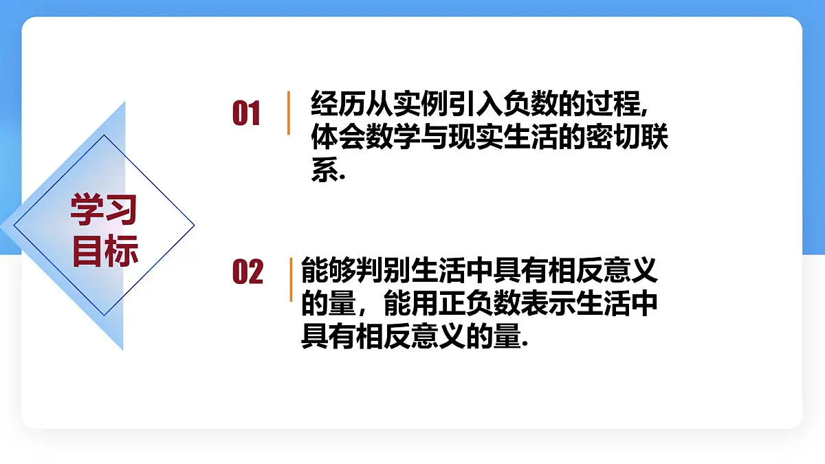 数学冀教版(2024)七年级上册 1.1正数和负数 课件第2页