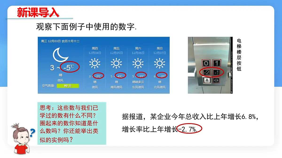 数学冀教版(2024)七年级上册 1.1正数和负数(第2课时) 课件第3页