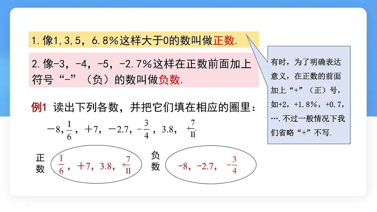 数学冀教版(2024)七年级上册 1.1正数和负数(第2课时) 课件第5页