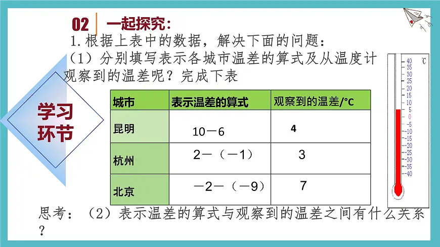 数学冀教版(2024)七年级上册 1.6有理数的减法 课件第5页