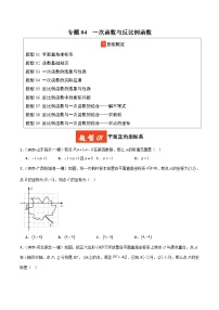 2025年中考数学专项复习讲义专题04 一次函数与反比例函数（原卷版）