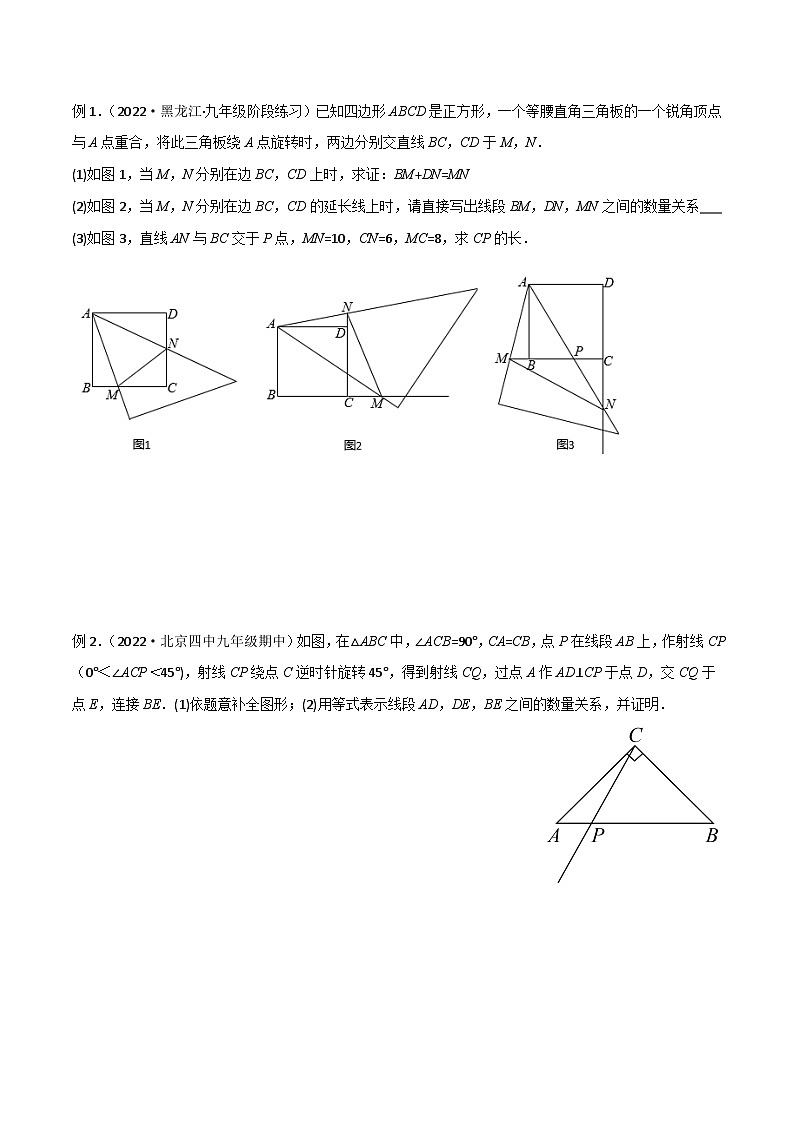 2025年中考数学专项复习讲义专题16 全等与相似模型-半角模型(原卷版)第3页