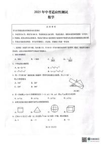 2025年江苏南通市启东市中考二模数学试题（含答案）