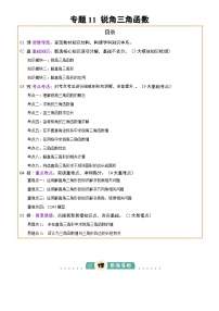 2025年中考数学专项复习讲义专题11 锐角三角函数(3大模块知识梳理+9个考点+4个重难点+2个易错点)(解析版)