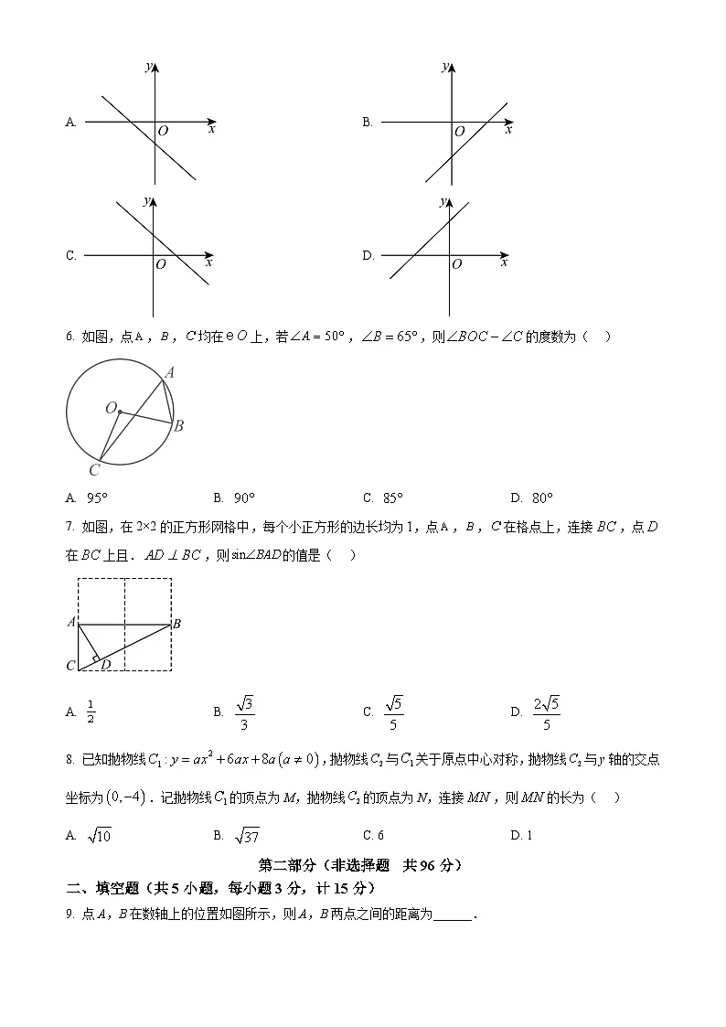 2025年陕西省西安市中考模拟预测数学试题第2页