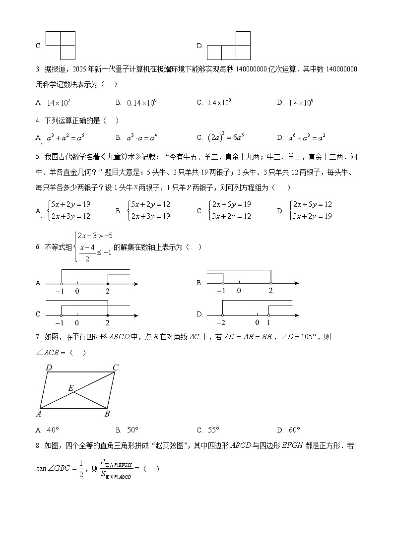 2025年浙江省绍兴市上虞区中考二模数学试题第2页