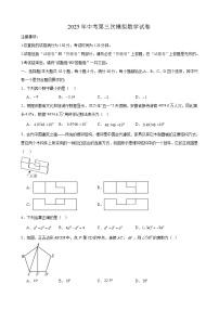 安徽省合肥市第二十九中学2025届中考第三次模拟 数学试卷