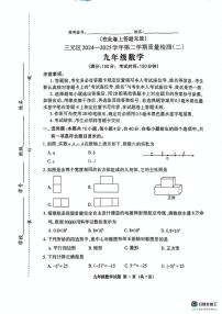 福建省三明市三元区2024-2025学年下学期九年级数学质量检测(三模)数学试题(中考模拟)