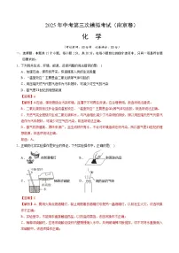 2025年中考数学第三次模拟考试卷：化学（南京卷01）（解析版）