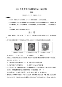2025年中考数学第三次模拟考试卷：历史（深圳卷）（考试版）