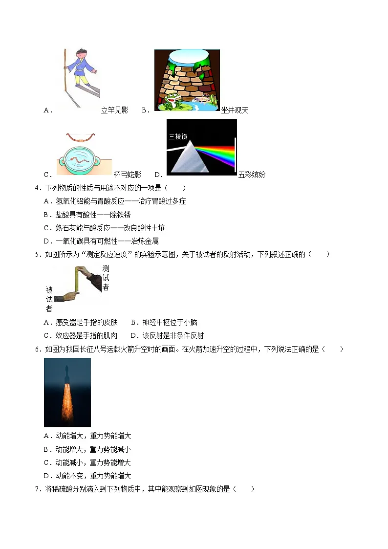 2025年中考数学第三次模拟考试卷:科学2(浙江卷)(考试版)第2页