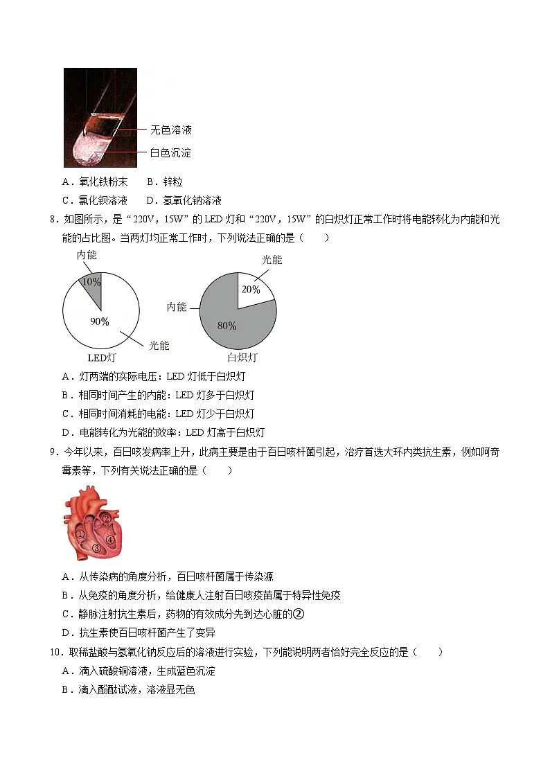 2025年中考数学第三次模拟考试卷:科学2(浙江卷)(考试版)第3页