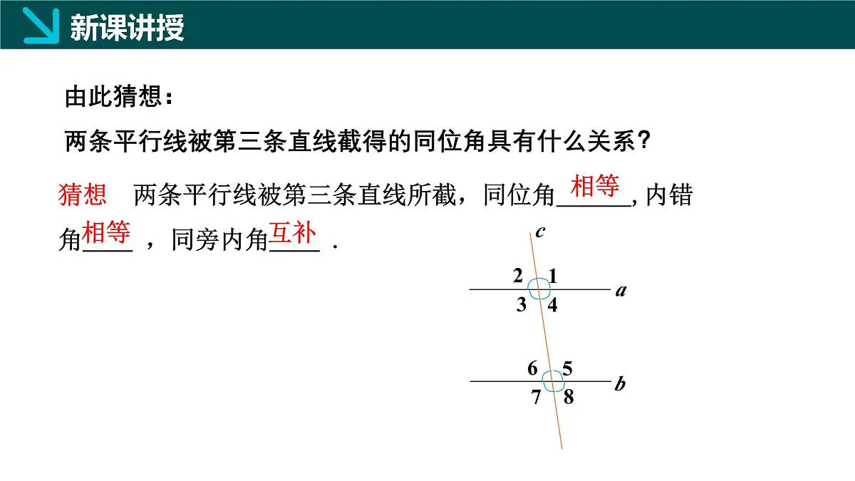 7.5.1+平行线的性质定(同步课件)2025学年七年级数学下册同步精品课堂冀教版第5页