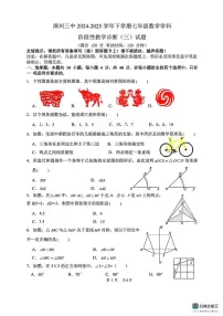 福建省漳州市第三中学2024-2025学年七年级下学期5月月考数学试题