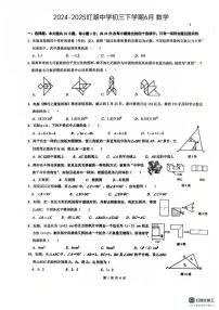 广东省佛山市南海区桂城街道灯湖初级中学2024-2025学年九年级下学期6月月考数学试题
