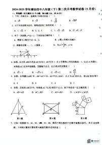 河北省廊坊市第四中学2024-2025学年八年级下学期5月月考数学试题