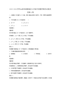 2023-2024学年山东济南钢城区七年级下册数学期末试卷及答案A卷