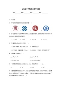 北师大版2024七年级下学期期末数学试题及答案4