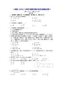 人教版（2024）七年级下册数学期末考试全真模拟试卷3（含答案）