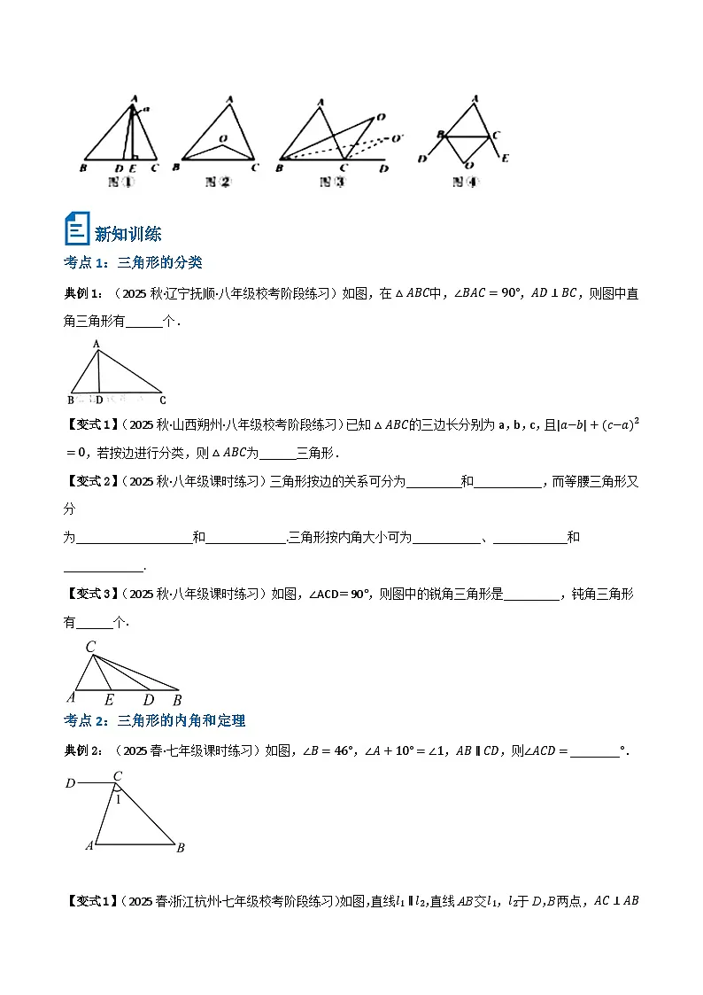 专题08 三角形有关的角新知超前(原卷版) 第2页