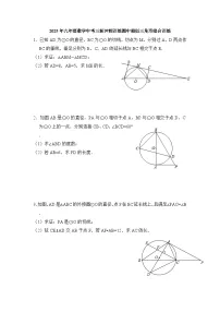 2025年九年级数学中考三轮冲刺训练圆中相似三角形综合训练