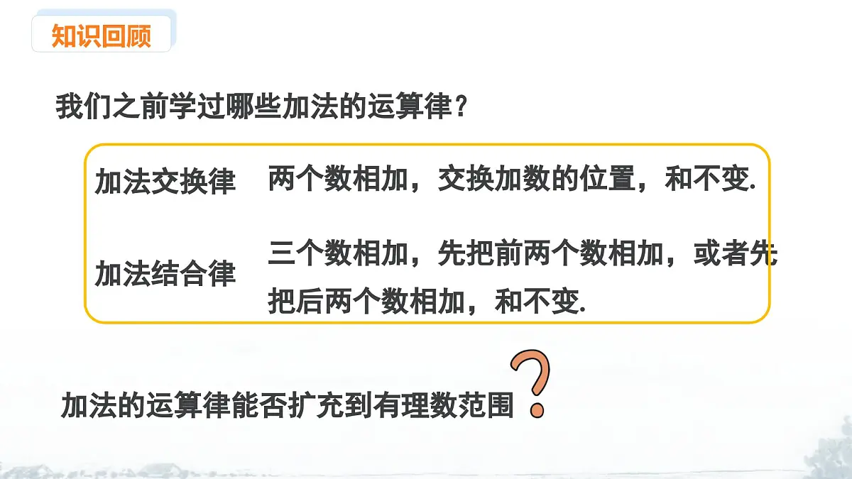 课件:新北师大版数学七上2-2 课时2 有理数加法的运算律第3页