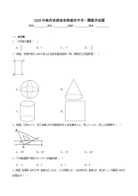陕西省渭南市韩城市2025届九年级下学期中考一模数学试卷(含解析)