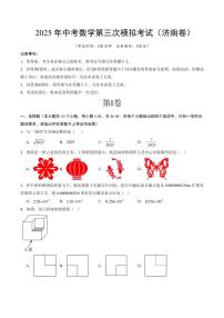 2025中考数学第三次模拟考试济南卷含答案